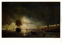 Картины - И. К. Айвазовский (1817 -1900). Вид Одессы в лунную ночь. 1846 г.