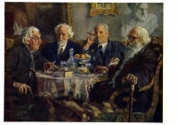 Картины - А. М. Герасимов (1881 - 1963). Групповой портрет старейших художников. 1944.