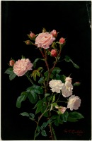 Картины - Джордж Кокран Ламбдин. Розовые и белые розы