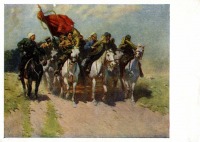 Картины - М. Греков. Трубачи 1-й конной армии.