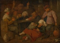 Картины - Музей Маурицхейс в Гааге. Курильщики. Попойка крестьян. Ок. 1628-1630