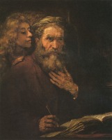 Картины - Рембрандт ван Рейн. Св. Матфей и Ангел, 1655