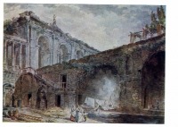 Картины - Г. Робер (1733 - 1808). Вилла Мадама под Римом ( рисунок акварелью и тушью).