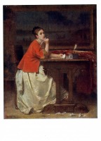 Картины - Ф. Виллемс ( 1823 - 1905). Составление письма.
