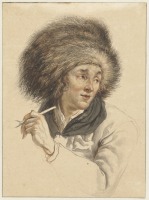 Картины - Абрахам ван Стрий. Мужчина в меховой шапке и с трубкой в руке