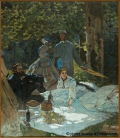 Картины - Фонтенбло. Завтрак на траве. 1865