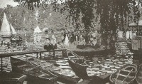 Картины - Лодки у причала в Буживале. 1869