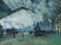 Картины - Вокзал Сен-Лазар. Прибытие поезда в Нормандию