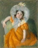 Картины - Марго в оранжевом платье