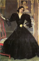 Картины - Клотильда в чёрном платье