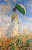 Картины - Клод Моне. Женщина под зонтом
