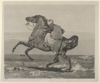 Картины - Эжен Делакруа. Турецкий всадник и его конь