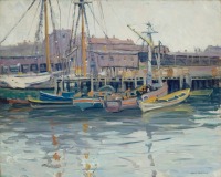 Картины - Рыбацкие лодки в Глостере