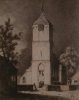 Картины - Церковь в лунном свете