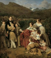 Картины - Нотариус Йозеф Эльц с женой Каролиной и детьми
