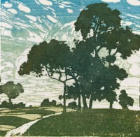 Картины - Группа деревьев в пейзаже