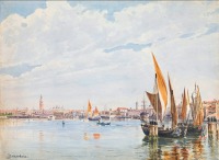 Картины - Парусники в лагуне Венеции