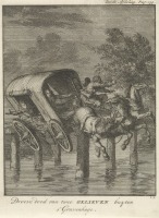 Картины - Происшествие на мосту с конным экипажем