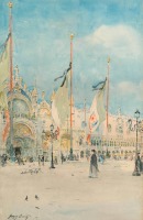 Картины - Флаги у Собора Святого Марка в Венеции