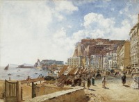 Картины - Картини.  Вид на Неаполь.  Рудольф  фон Альт.