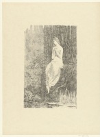 Картины - Жан Дангюи. Женщина у ручья