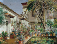 Картины - Мануэль Гарсия Родригес, Двор монастыря Санта-Паула в Севилье