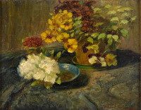 Картины - Виллем Элиза Роелофс, Натюрморт с жёлтыми цветами