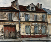 Картины - Таканори Огисс, Старый дом в Баньоле, Париж