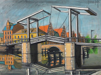 Картины - Бернард Баффе, Подъёмный мост в Харлеме