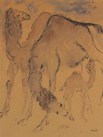 Картины - Рувим Рубин, Три верблюда
