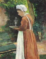 Картины - Картини.  Каміль  Піссарро (1830-1903).  Прислужниця.
