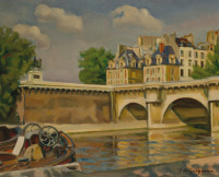 Картины - Жан де Гайнерон, Мост на реке, Каис