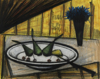 Картины - Бернард Баффе, Тарелка с фруктами