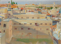 Картины - Давид Бомберг, Бассейн Изекии в Иерусалиме