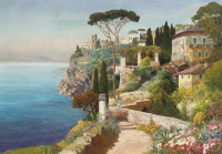 Картины - Алоиз Арнеггер, На скалистом берегу Капри