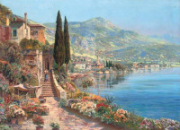 Картины - Алоиз Арнеггер, Прибрежная вилла на Капри