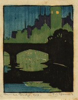 Картины - Картина.  Ethel  Spowers (1890-1947). Австралія. Місток через річку.