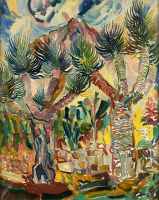 Картины - Герберт Зангс, Южный пейзаж с пальмой