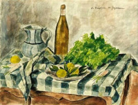 Картины - Андре Дюнуа де Сегонзак, Бутыль белого вина и кувшин