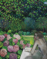 Картины - Жан-Пьер Кассиньоль, Клумба с гортензией