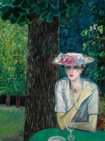 Картины - Жан-Пьер Кассиньоль, Рандеву в саду Франгони