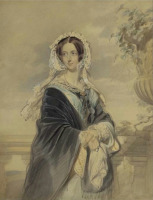 Картины - Эдмунд Хэвелл II, Портрет королевы Виктории  на террасе Осборн-Хауса