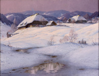 Картины - Карл Гауптманн, Зимнее солнце в Шварцвальде