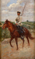 Картины - Антон Пиотровский, Всадник на лошади