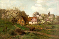 Картины - Генрих Хартунг. Весна в долине Рейна
