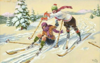 Картины - Артур Тиле. Лыжницы