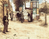Картины - Картини.  Тавік Франтісек Симон (1877-1942).  Париж. Продавщиця газет.