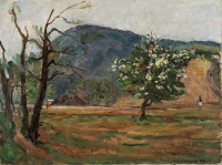 Картины - Нина Стеньшинская. Цветущее грушевое дерево