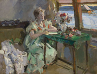 Картины - Константин Коровин. Женщина у окна