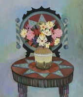 Картины - Лотти Коул. Садовые цветы на стуле